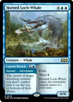 X 1 Horned Loch-Whale NM-M Wilds of Eldraine 053 MTG Magic The Gathering - Image 1