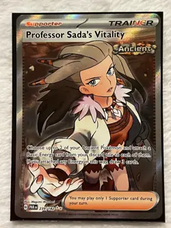 Professor Sada's Vitality 239/182 Trainer Card - Pokemon TCG Supporter Ancient - Image 1