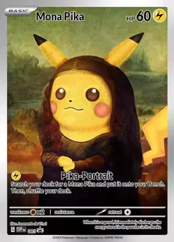 Mona Pika (Pikachu) Pokemon x Van Gogh Black Star Promo FAN ACG Art Card - NM #2 - Image 1