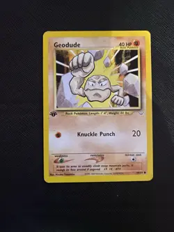 Pokemon TCG - Geodude 44/64 [1st Edition] - Neo Revelation - LP/MP - Image 1