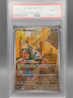 2024 POKEMON SVP EN-SV BLACK STAR PROMO #075 MIMIKYU PSA 10 - Image 1