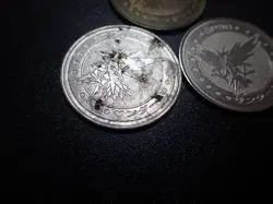 Pokemon Card Meiji Promo Battle Coin Silver Gold Zapdos x3 #6220 PLAY - Image 3