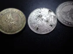 Pokemon Card Meiji Promo Battle Coin Silver Gold Zapdos x3 #6220 PLAY - Image 5