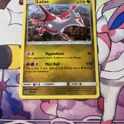 Latias SM135 NM Cosmo Holo Sun & Moon Black Star Dragon Majesty Pokemon Promo - Image 5