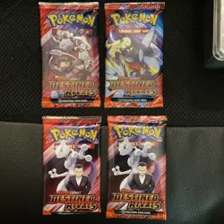 Pokemon TCG Destined Rivals Factory New Sealed Booster Packs Lot 4 Packs - Image 1