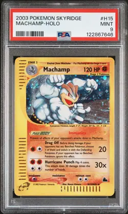 2003 POKEMON SKYRIDGE MACHAMP HOLO PSA 9 - Image 1