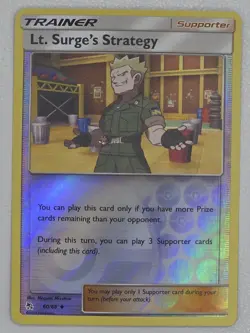 Lt. Surge's Strategy - 60/68 - Hidden Fates - POKEMON REVERSE HOLO - Image 1
