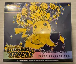 Pokemon TCG Surging Sparks Pokemon Center Elite Trainer Box ETB Factory Sealed - Image 1