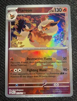 Flareon 13/131 Pokemon TCG S&V Prismatic Evolutions Pokeball Rare Holo NM - Image 1