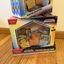 9x Sealed Pokemon TCG Scarlet & Violet Prismatic Evolutions Poster Collection - Image 2