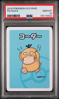 2019 POKEMON OLD MAID PSYDUCK PSA 10 - Image 1