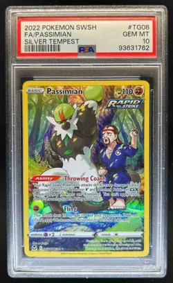 2022 Pokemon Silver Tempest Passimian Trainer Gallery Holo #TG08/TG30 PSA 10 - Image 1