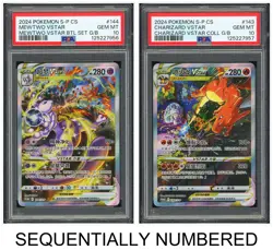Pokemon PSA 10*2 Charizard VSTAR & Mewtwo VSTAR Promo 2024 Gift Box S.Chinese - Image 1