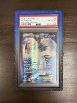 2015 POKEMON XY ANCIENT ORIGINS #94 FULL ART/LUGIA EX PSA 10 - Image 1
