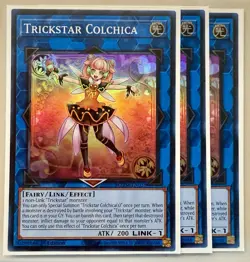 Yugioh! 3x Trickstar Colchica MZTM-EN028 Super Rare 1st Ed NM - Image 1