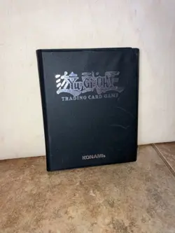 VTG 1996 KONAMI YU-GI-OH TRADING CARD GAME ALBUM W/ 112 CARDS KAZUKI TAKAHASHI - Image 1