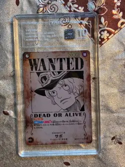 Sabo Wanted SP Alt Art SEC OP13-120 – 2025 One Piece JP – TAG 10 Gem Mint Slab - Image 1