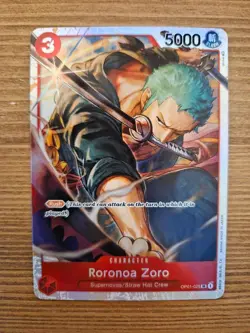 One Piece Roronoa Zoro Holo Foil OP01-025 SR - Romance Dawn - NM - Image 1