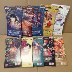 One Piece Sleeved Booster LOT OP01 OP02 OP03 OP04 OP05 OP06 OP09 PRB01 10 PACKS - Image 1