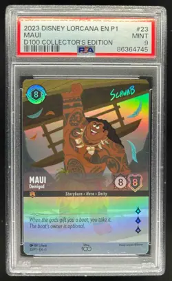 2023 Disney Lorcana D100 Collectors Edition Maui #23/P1 PSA 9 - Image 1