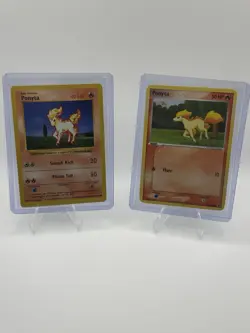Pokemon TCG Ponyta Base Set & EX Ruby & Sapphire 2-Card Lot - Image 1