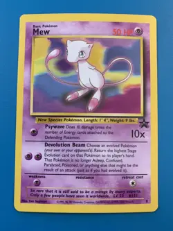 Mew #8 Black Star Promo Rare Vintage Pokemon Card - NM - Image 1