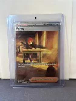 Pokemon TCG Scarlet & Violet Penny Holo Card 252/198 Special Illustration Rare - Image 3