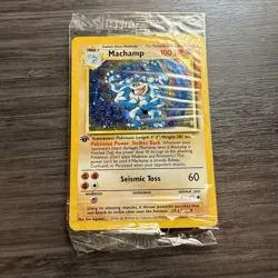 Machamp Base Set 1st Edition SEALED 8/102 Holo Rare Pokemon Card 1999 WOTC - Image 1