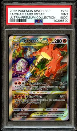 PSA 9 (OC) MINT Charizard VSTAR SWSH262 ERROR OFF-CENTER Promo Pokemon Card 590 - Image 2