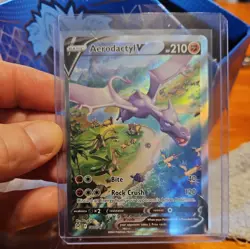 Aerodactyl V 180/196 Lost Origin Alt Art Ultra Rare Pokemon Card NM/M Pack Fresh - Image 1