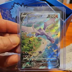 Aerodactyl V 180/196 Lost Origin Alt Art Ultra Rare Pokemon Card NM/M Pack Fresh - Image 2