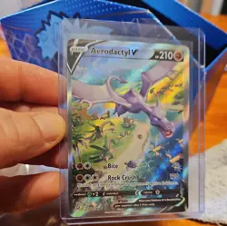 Aerodactyl V 180/196 Lost Origin Alt Art Ultra Rare Pokemon Card NM/M Pack Fresh - Image 3
