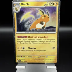 Pokemon | Raichu | MEW 026/165 Promo Cosmos Holo TCG Card 151 - Image 1