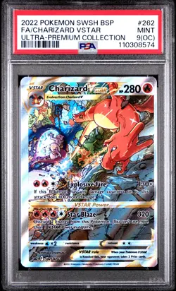 PSA 9 (OC) MINT Charizard VSTAR SWSH262 ERROR OFF-CENTER Promo Pokemon Card 574 - Image 1
