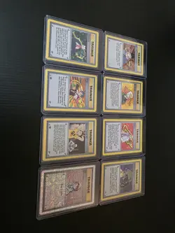 Pokemon TCG Trainer Card Lot 8 Cards Giovanni Koga Lt. Surge Blaine Vintage Holo - Image 1