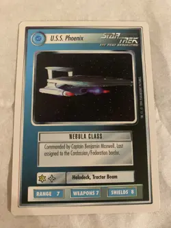 Star Trek CCG 1E WB94 Alpha USS PHOENIX Rare Card NEVER PLAYED - Image 1