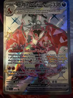 Pokemon Card Charizard EX SVP 074 Scarlet & Violet Black Star Promo Full Art NM - Image 1