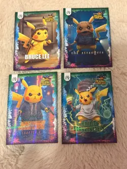 POKEMON - NON TCG - PIKACHU HALLOWEEN COSPLAY - CHEAP 4 CARD LOT - Image 1