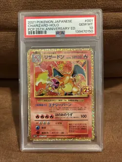 2021 PKM Japanese Promo Card Pack 25th Anniversary Edition Charizard #001 PSA 10 - Image 1