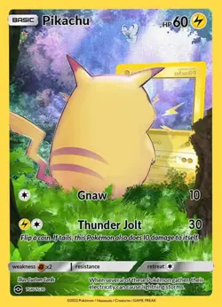 Pikachu Pokemon x Van Gogh FAN ACG Art Card - NM PLAY ON VINTAGE WOTC #6 - Image 1