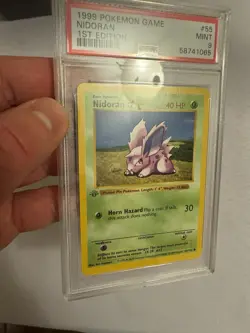 1999 Pokemon - 1st Edition Shadowless Nidoran Base Set 55/102 - PSA 9 Mint! WOTC - Image 4