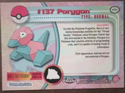 Topps Chrome Pokemon #137 Porygon Near Mint - Image 3