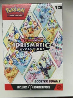 Pokemon TCG Prismatic Evolutions Booster Bundle 6 Packs New/Seal - Image 1