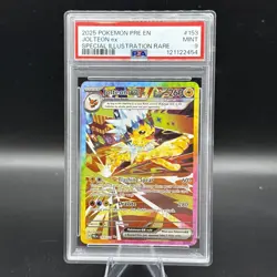 2025 Pokemon Pre EN- Jolteon EX #153 Special Illustration Rare PSA 9 - Image 1