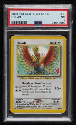 Ho-oh Pokemon Neo Revelation PSA 7 2001 - Image 1