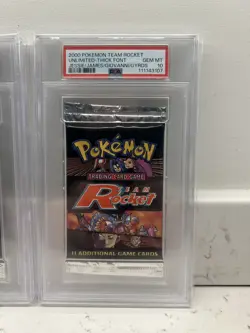 PSA 10 Mint TEAM ROCKET Sealed Boosters 2000 Pokemon - Image 4