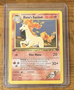 Pokemon TCG Blaine’s Rapidash #33/132 Gym Challenge Non Holo 1st Edition - Image 1