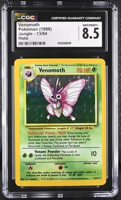 Venomoth *CGC 8.5* Holo *Jungle* #13 *1999* Vintage * Pokemon - Image 1