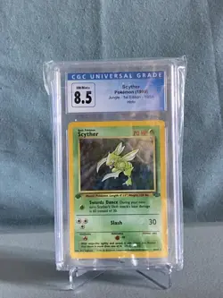 1999 POKEMON JUNGLE 1ST EDITION #10/64 SCYTHER HOLO CGC 8.5 - Image 1