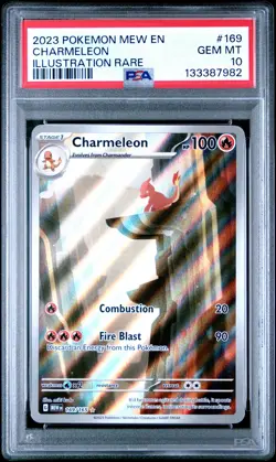 2023 POKEMON MEW EN-151 ILLUSTRATION RARE #169 CHARMELEON PSA 10 - Image 1